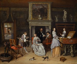 Fantasy Interior with Jan Steen and the Family of Gerrit Schouten